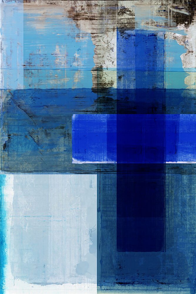 Indigo Blue Abstract art print by Cartissi for $57.95 CAD