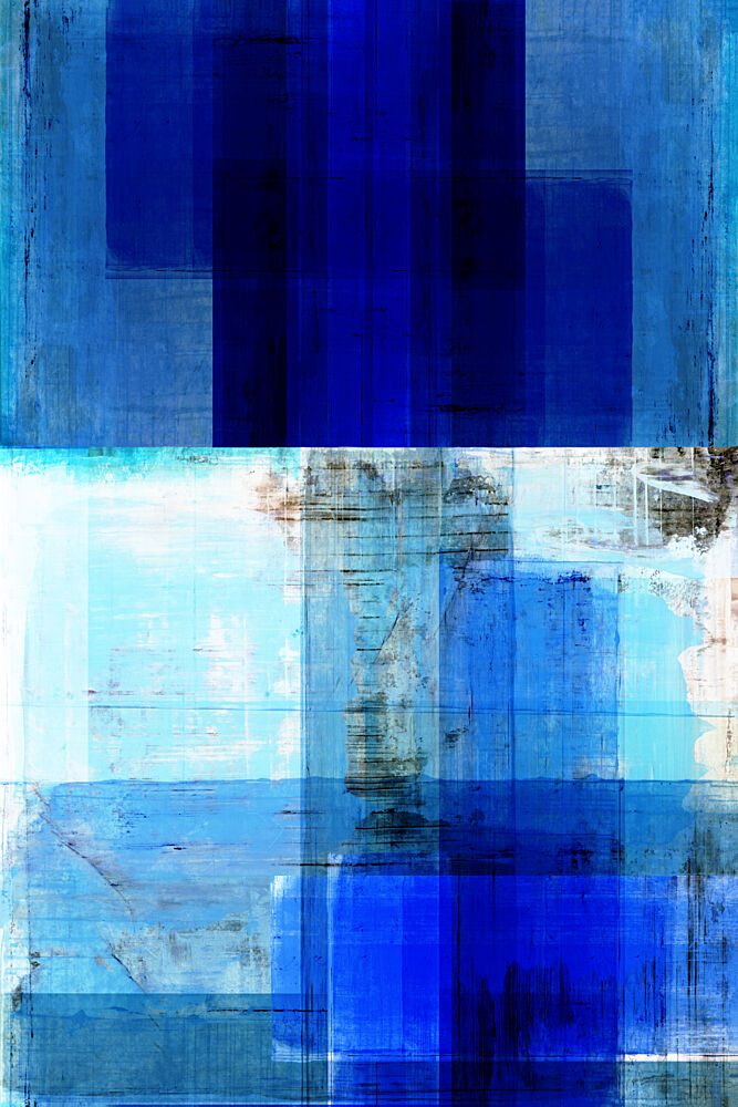 Layered Blue Abstraction art print by Cartissi for $57.95 CAD