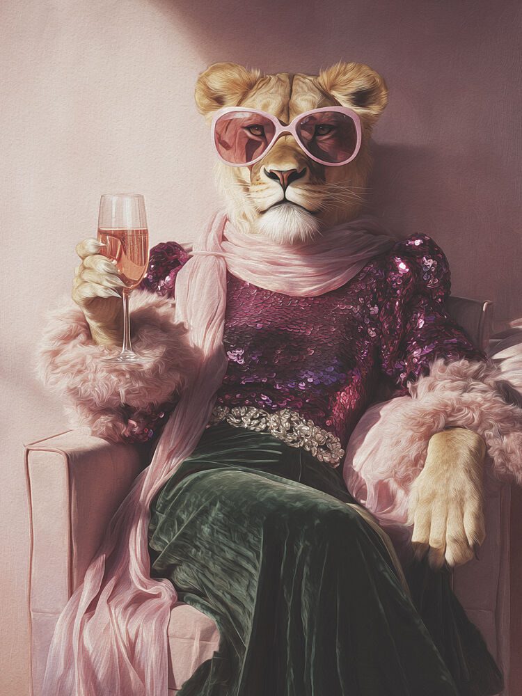 Sophisticated Pink Lioness art print by Andreas Magnusson for $57.95 CAD