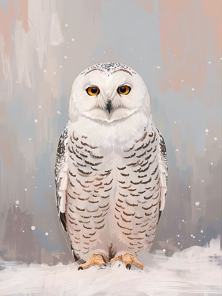 Majestic Snowy Owl art print by Ohkimiko for $57.95 CAD