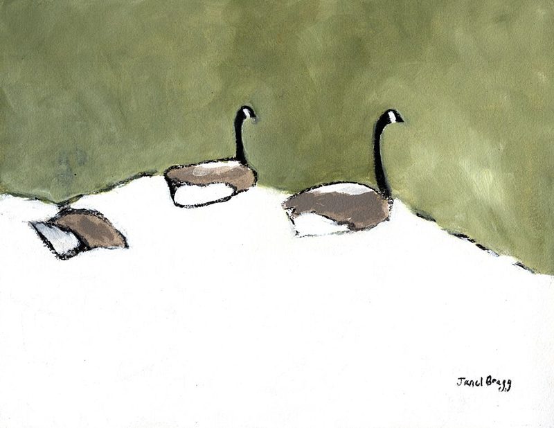 Peaceful Winter Geese art print by Janel Bragg for $57.95 CAD