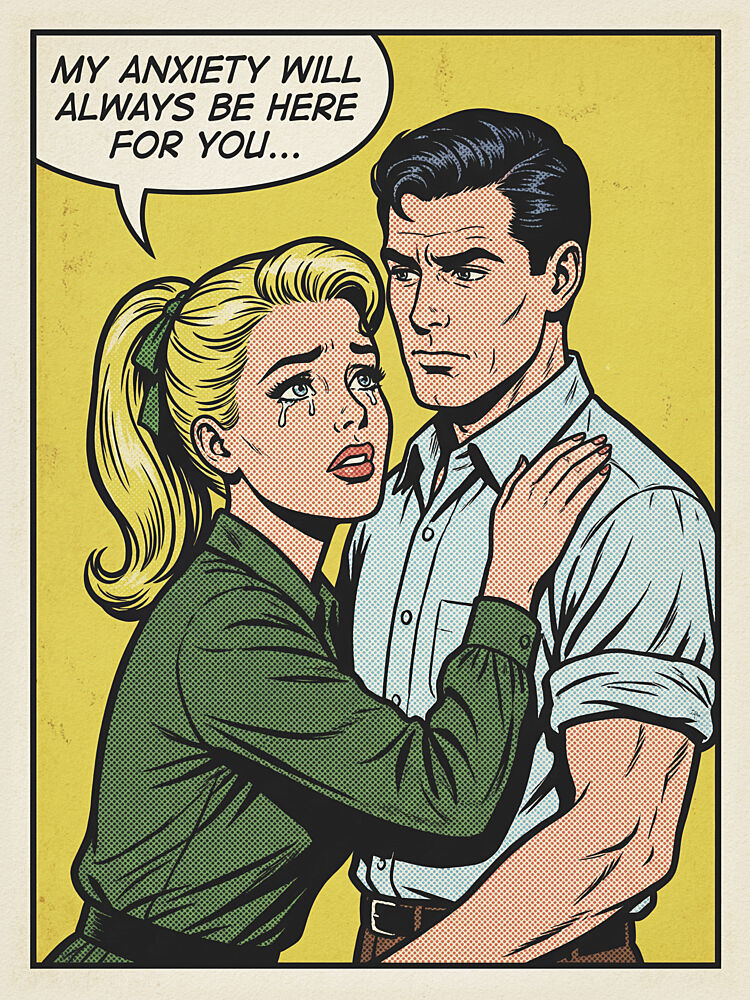 Crying Woman Anxiety Pop Art art print by Andreas Magnusson for $57.95 CAD