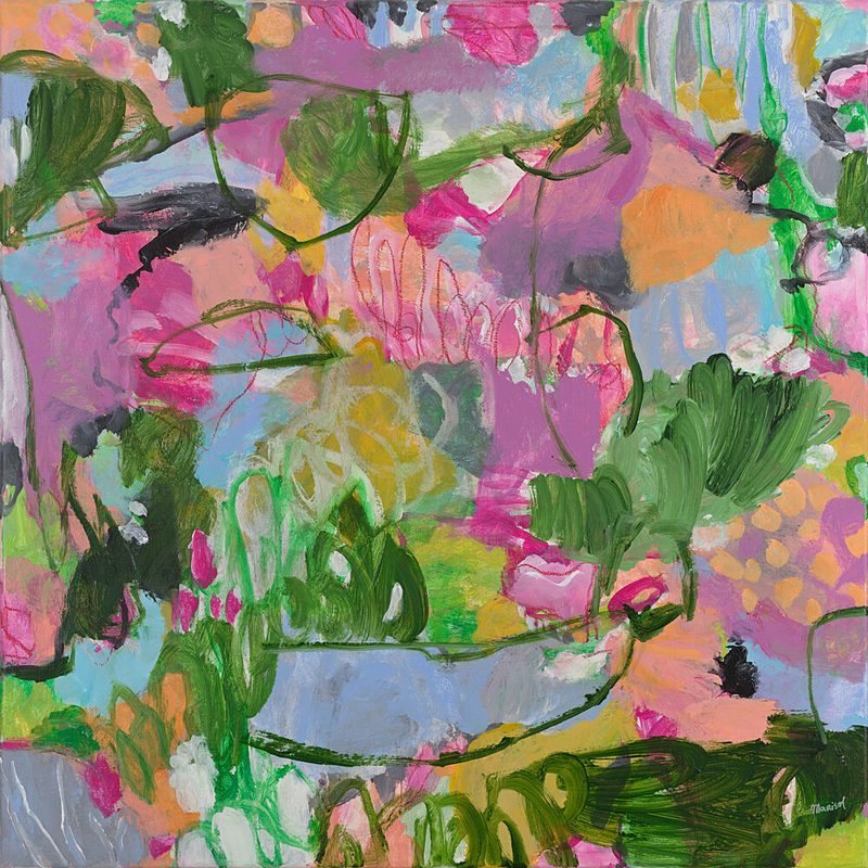 Colorful Abstract Garden art print by Marisol Evora for $57.95 CAD