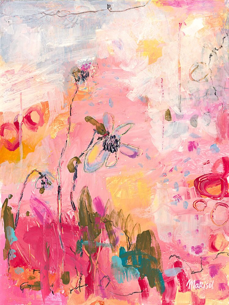 Vibrant Pink Garden art print by Marisol Evora for $57.95 CAD