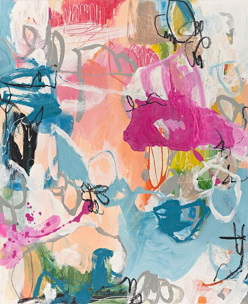Vibrant Abstract Expression art print by Marisol Evora for $57.95 CAD