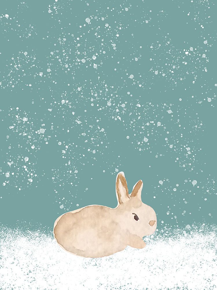 Peaceful Winter Bunny art print by Elizabeth C for $57.95 CAD