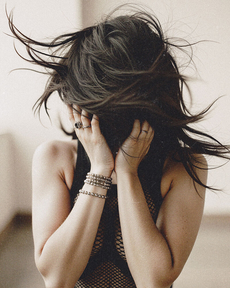 Woman Hidden by Hair art print by Tyler McAuley for $57.95 CAD