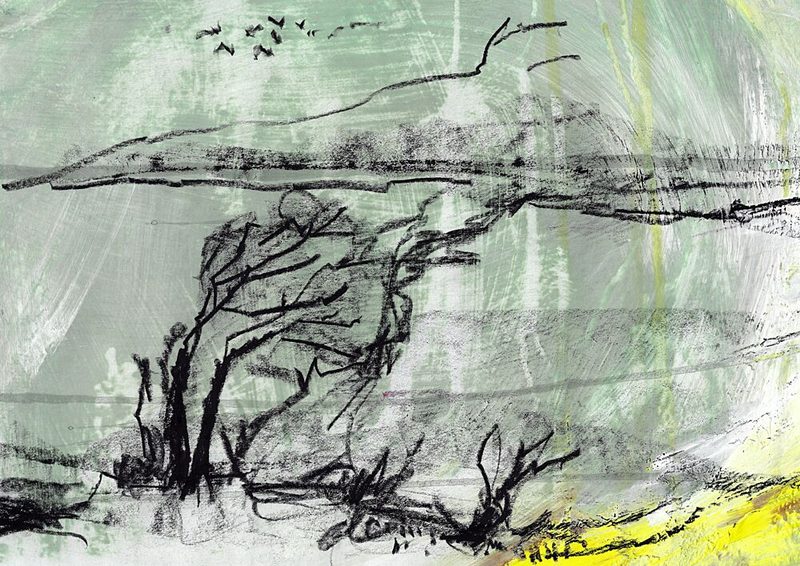 Windblown Tree Sketch art print by Annick for $57.95 CAD