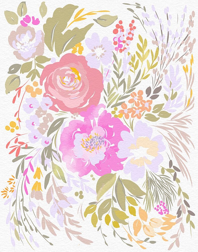 Pastel Floral Arrangement art print by Josie George for $57.95 CAD