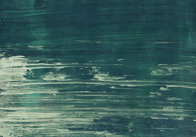 Deep Teal Water Flow art print by Annick for $57.95 CAD