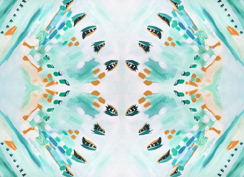 Symmetrical Watercolor Abstract art print by Breanna Megan Studio for $57.95 CAD