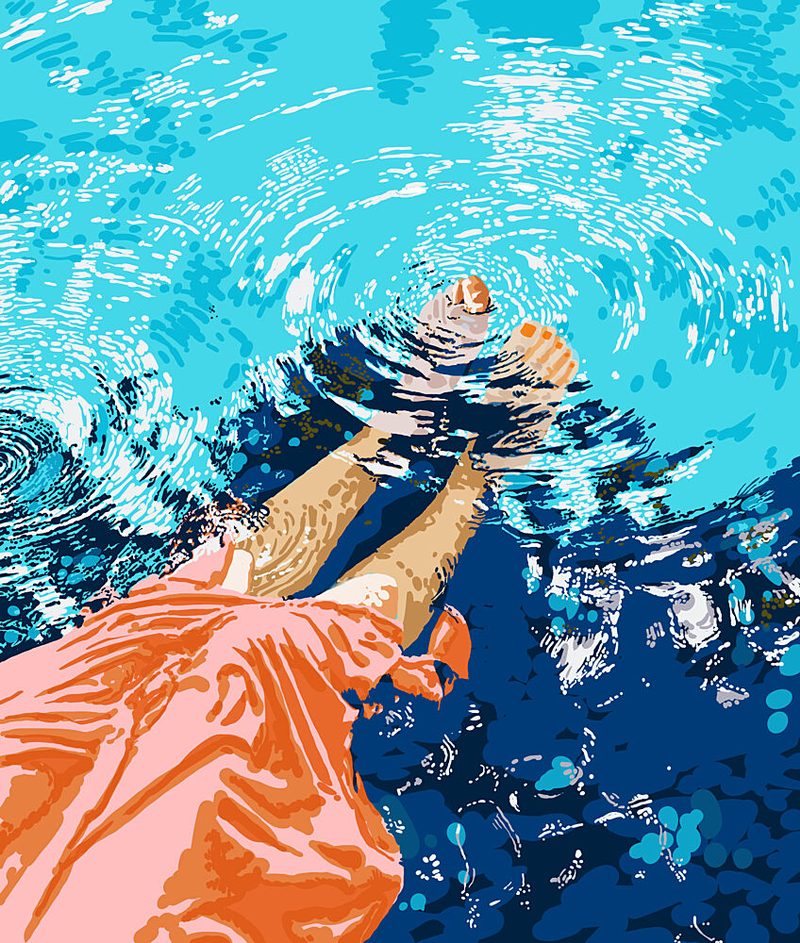 Summer Pool Relax art print by Uma Gokhale for $57.95 CAD