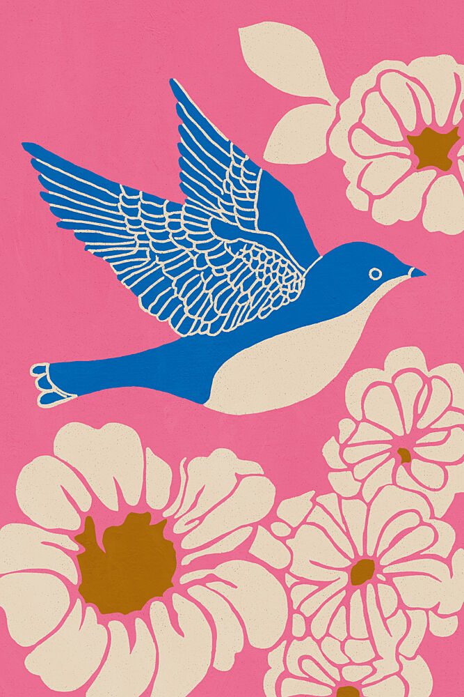 Bluebird art print by Treechild for $57.95 CAD