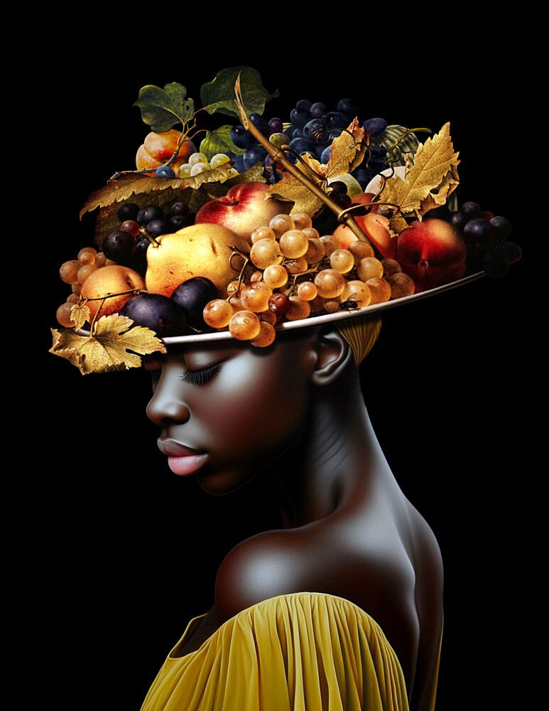 Golden Harvest Portrait art print by Marja van den Hurk for $57.95 CAD