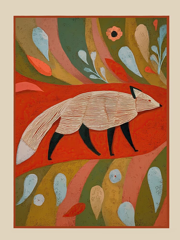 Red Fox Forest art print by City Art for $57.95 CAD