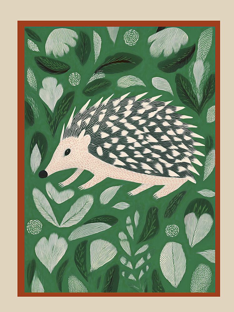 Cute Forest Hedgehog art print by City Art for $57.95 CAD