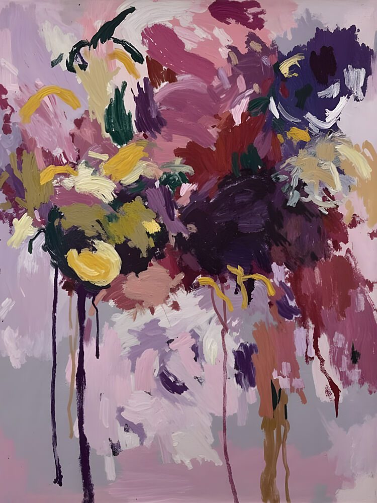Vibrant Abstract Blooms art print by Edie for $57.95 CAD