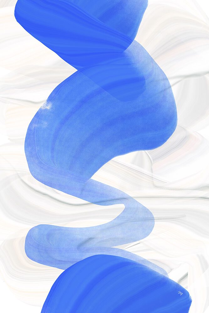 Dynamic Blue Swirl art print by Martina for $57.95 CAD