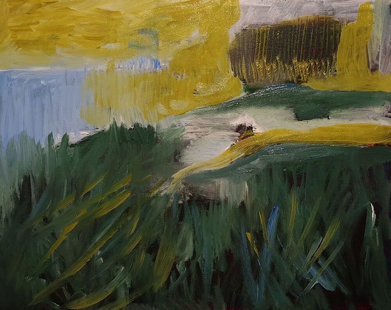 Green Hills Yellow Sky art print by Joackim Schou Dahle for $57.95 CAD