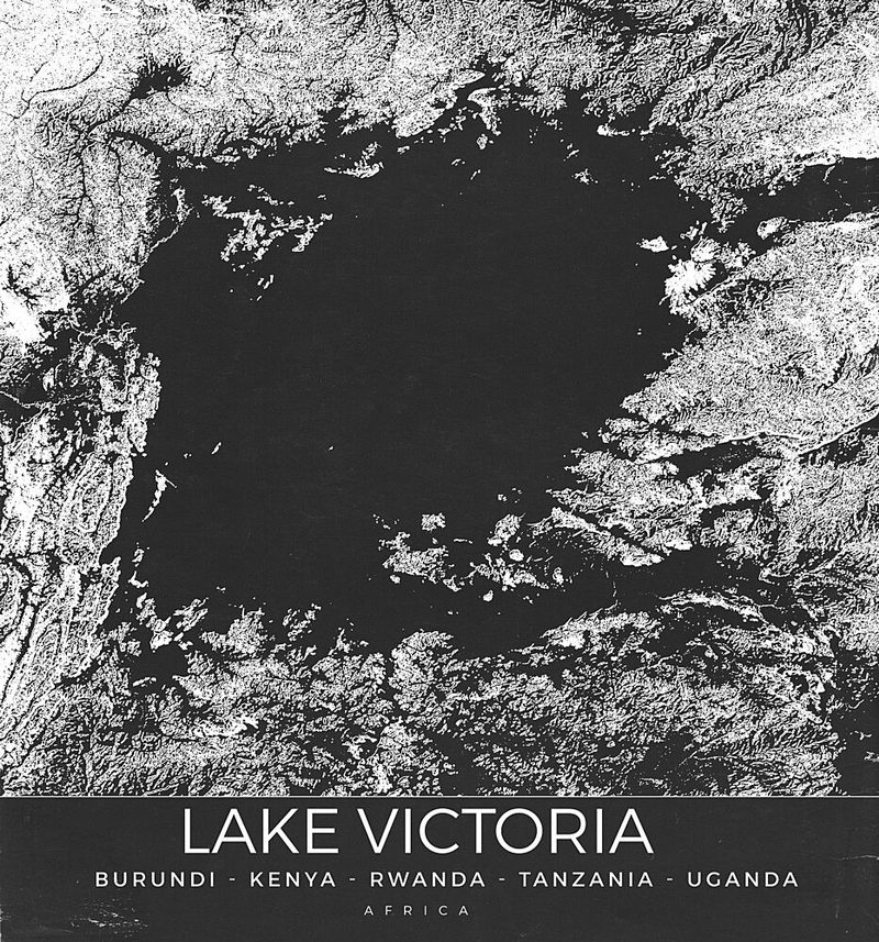 Lake Victoria Africa Map art print by Nicholas for $57.95 CAD