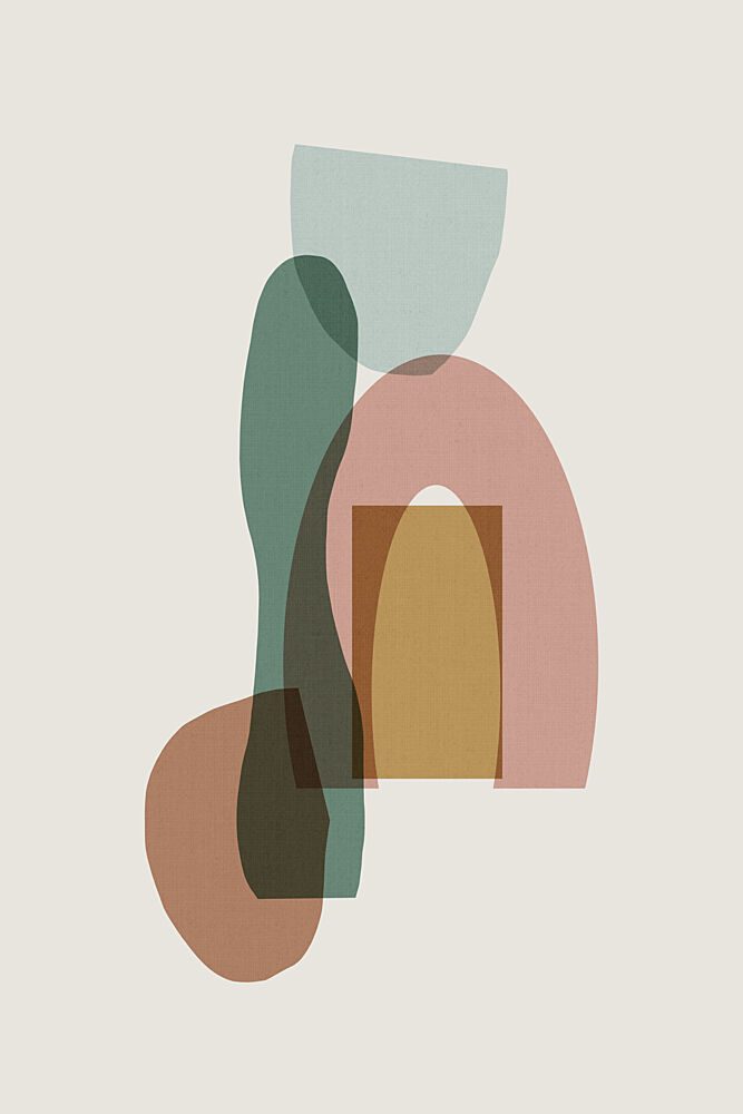 Muted Abstract Shapes art print by Cartissi for $57.95 CAD