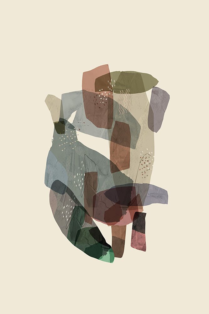 Muted Abstract Shapes art print by Cartissi for $57.95 CAD