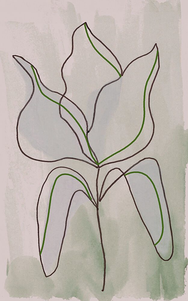 Minimalist Botanical Outline art print by Lori Ann Folz for $57.95 CAD