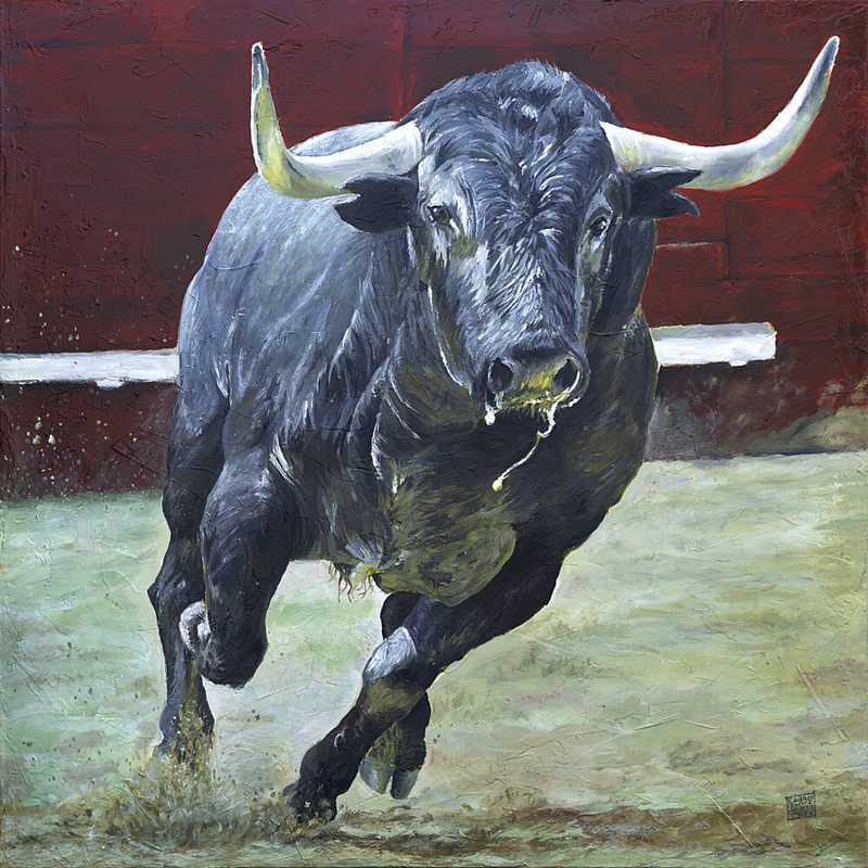 Powerful Charging Bull art print by Eduardo Jimenez Aguirre for $57.95 CAD