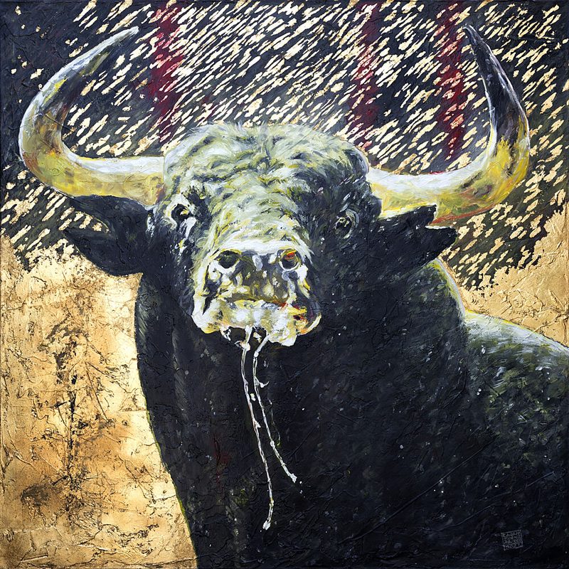 Fierce Golden Bull art print by Eduardo Jimenez Aguirre for $57.95 CAD