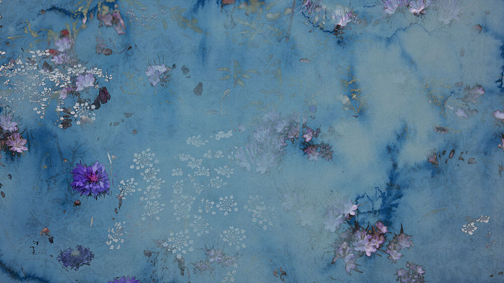 Dreamy Blue Floral art print by Miriam Stayte for $57.95 CAD