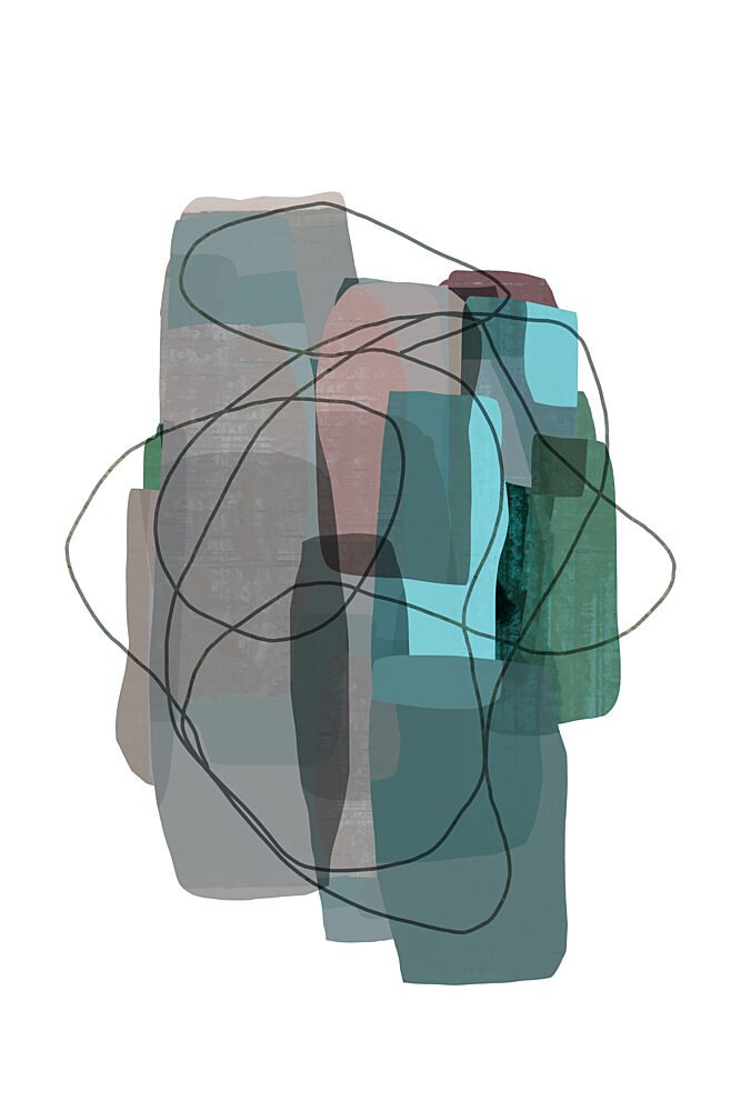 Overlapping Muted Forms art print by Cartissi for $57.95 CAD