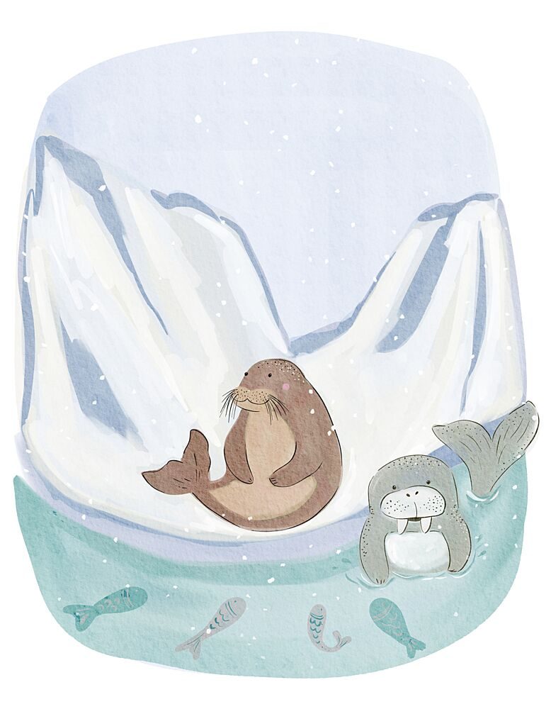 Cute Arctic Animals art print by Nikita Jariwala for $57.95 CAD
