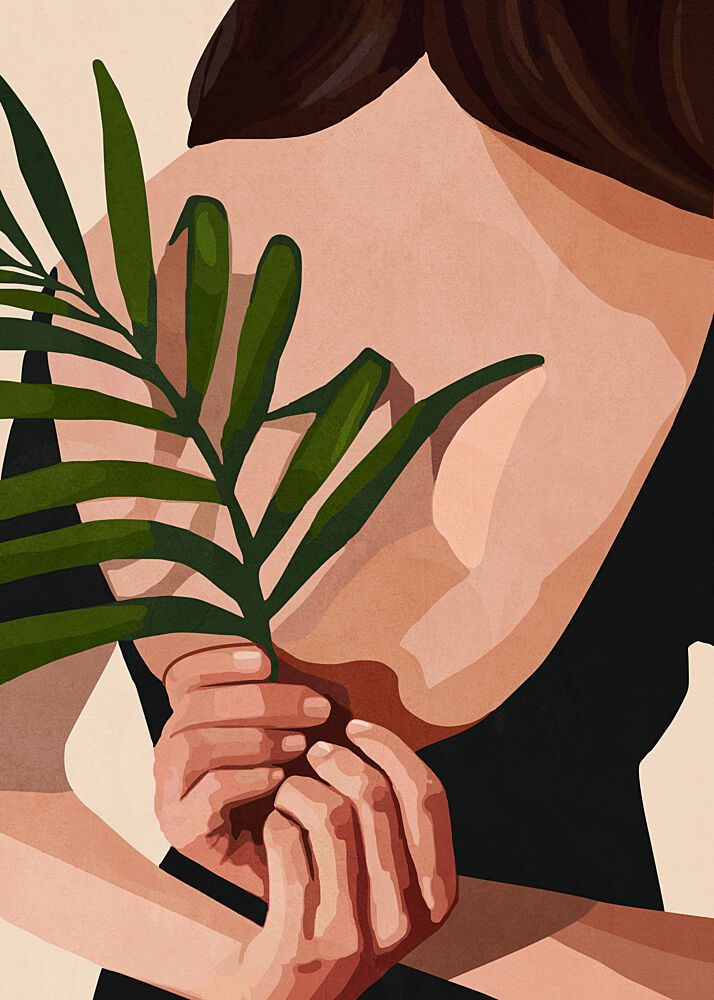 Elegant Leaf Embrace art print by City Art for $57.95 CAD