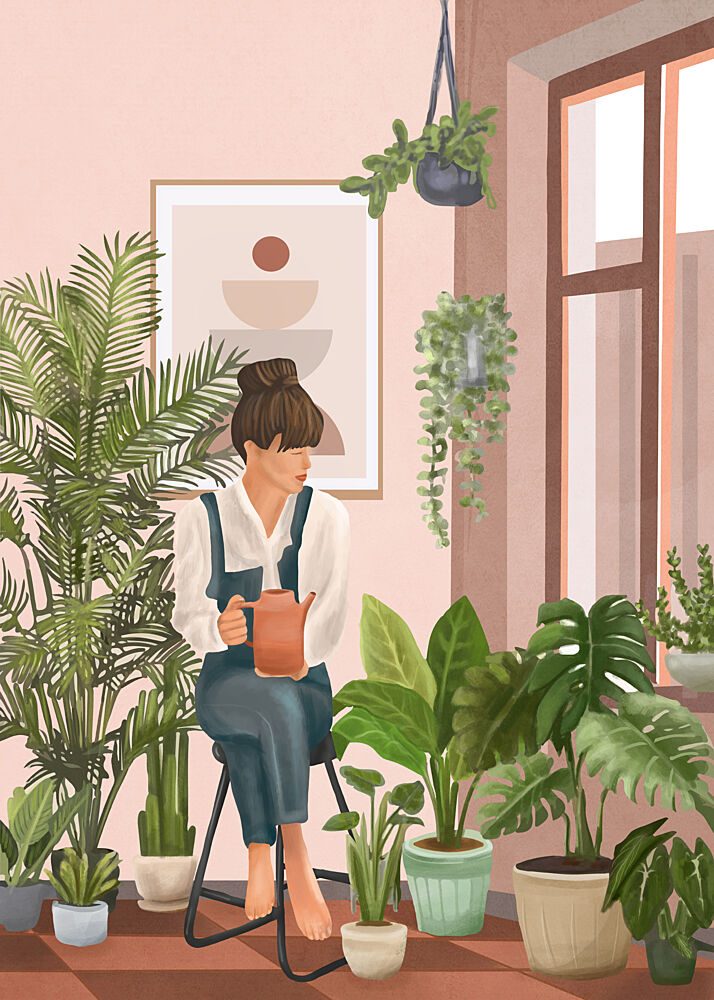 Serene Indoor Garden art print by City Art for $57.95 CAD