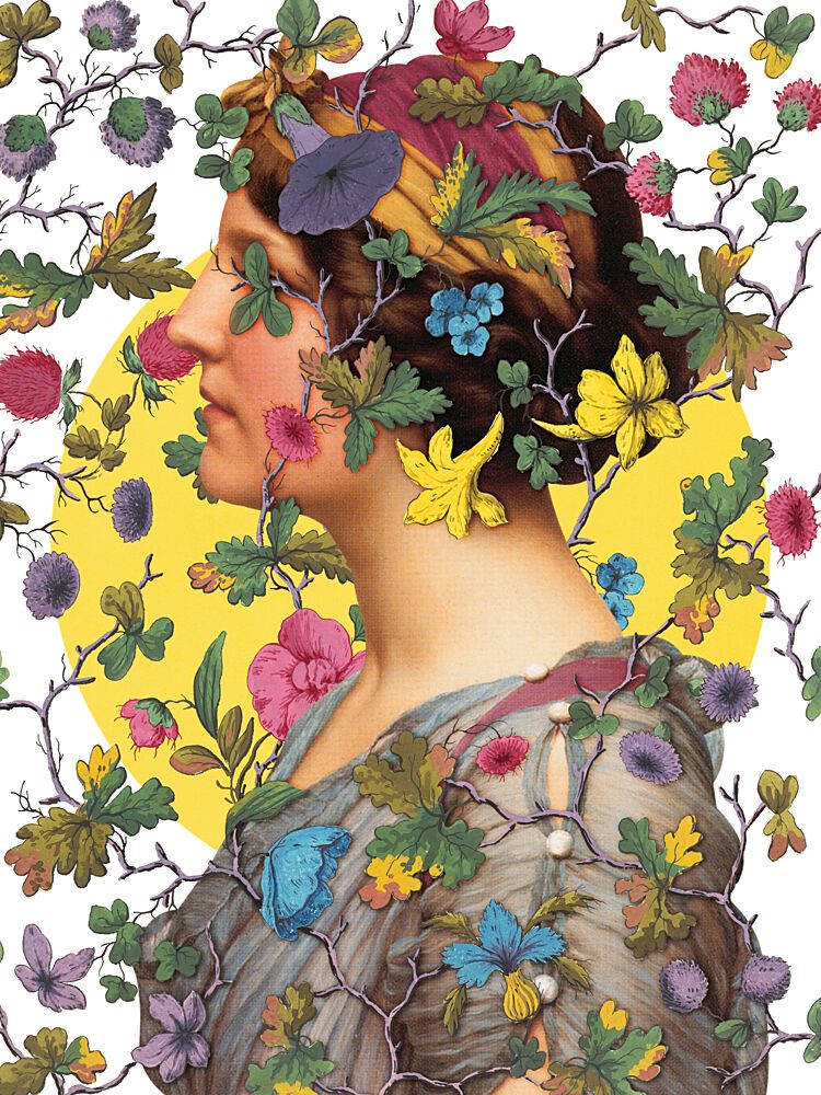 Serene Floral Woman art print by Marja van den Hurk for $57.95 CAD
