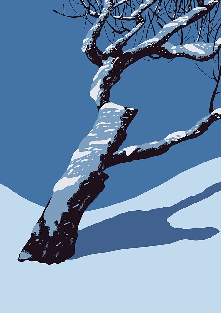 Snowy Winter Tree art print by Nicholas for $57.95 CAD