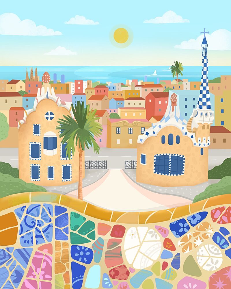 Barcelona, Spain art print by Petra Lizde for $57.95 CAD