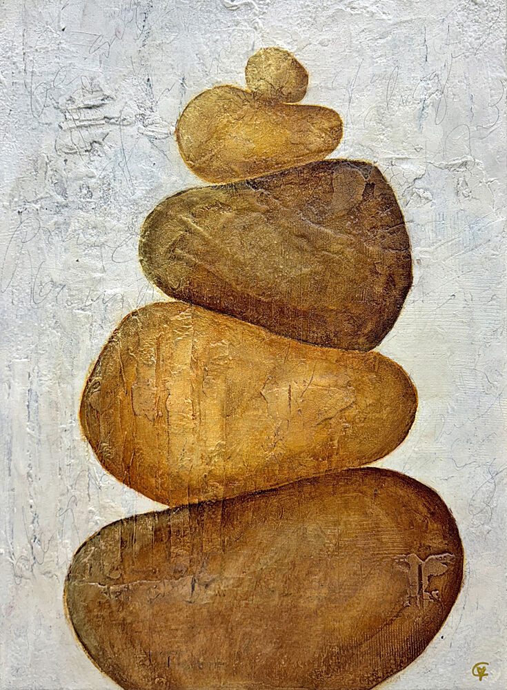 Stacked Zen Stones art print by Carolina Gardheim for $57.95 CAD