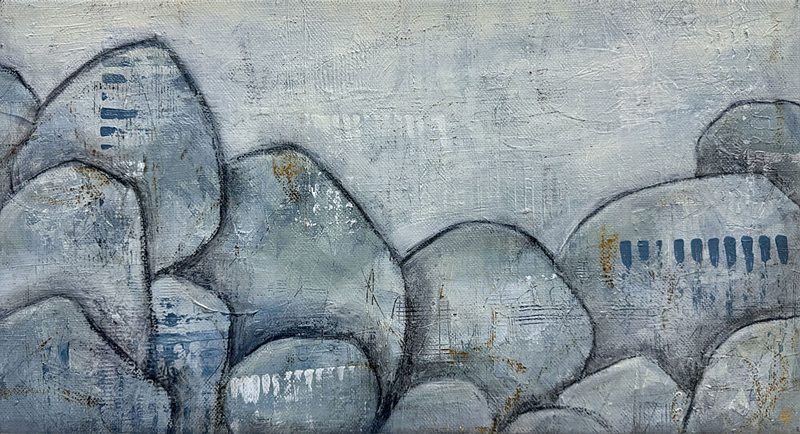 Textured Blue Gray Rocks art print by Carolina Gardheim for $57.95 CAD