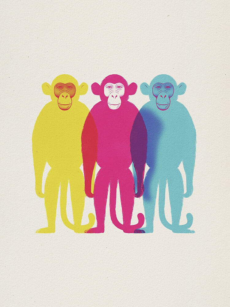 Pop Art Monkeys art print by Andreas Magnusson for $57.95 CAD