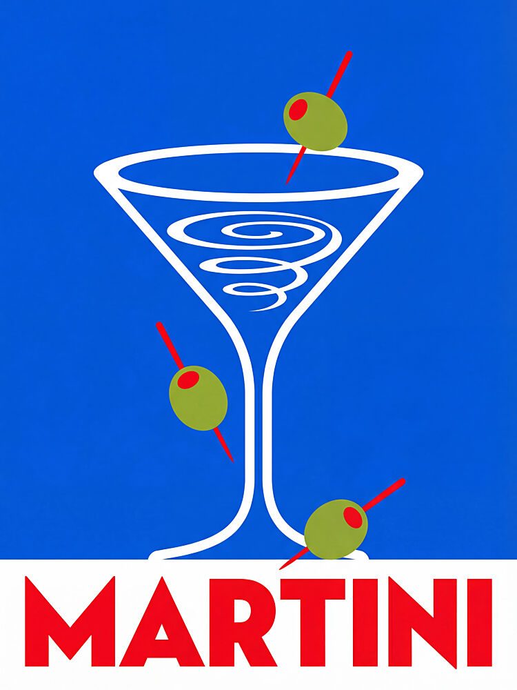 Classic Blue Martini art print by Andreas Magnusson for $57.95 CAD