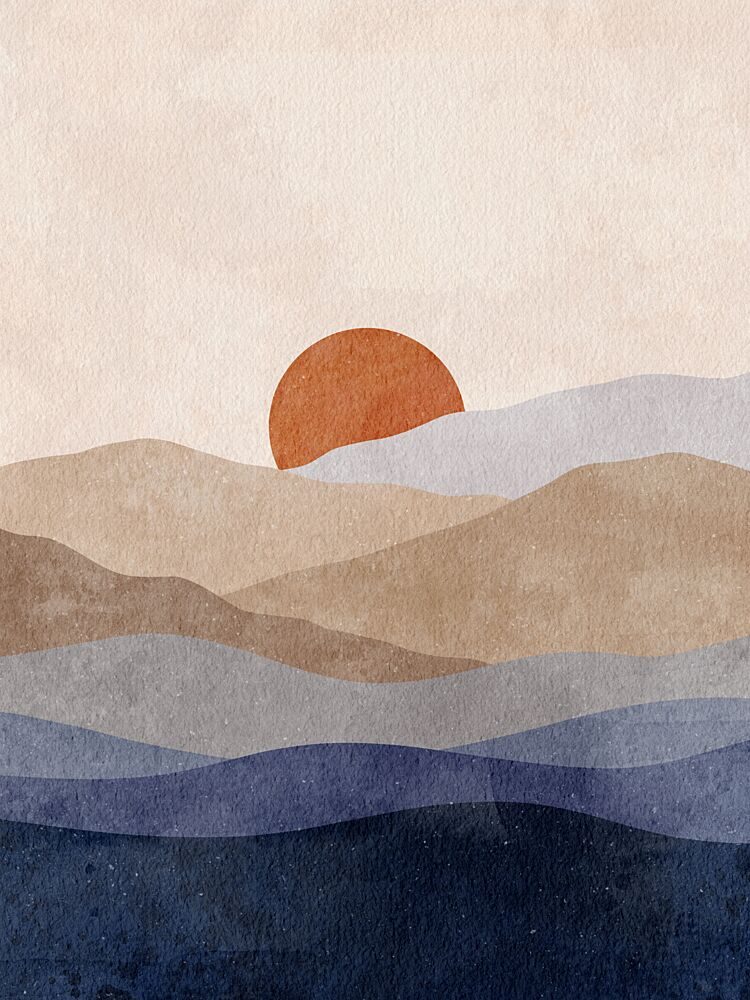 Serene Mountain Sunset art print by Marianne Bassil for $57.95 CAD