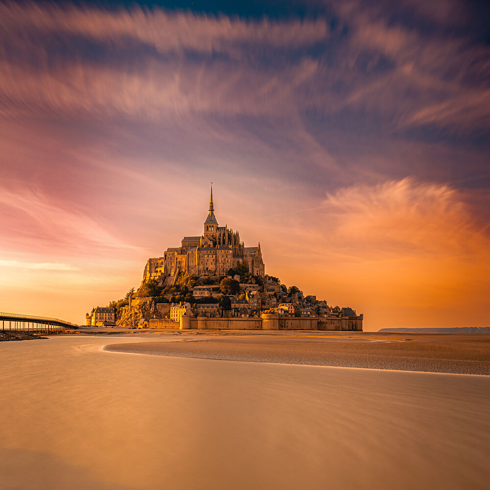 Mont Saint-Michel Sunset Glow art print by Stefan Buder for $57.95 CAD