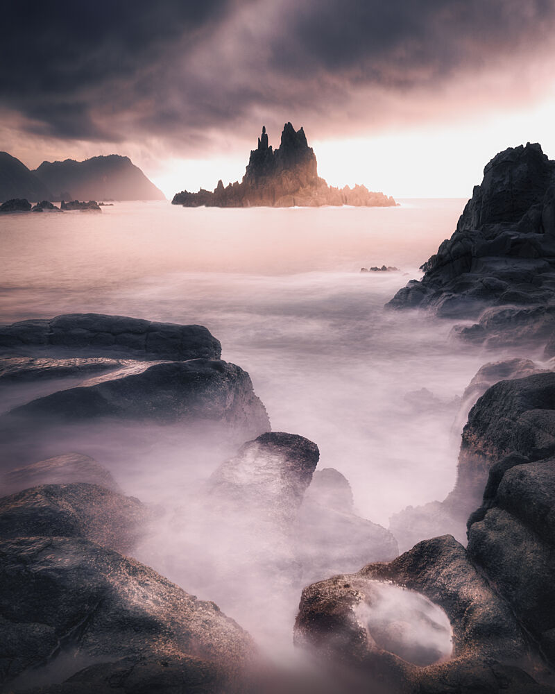 Misty Coastal Landscape art print by Bunyamin Wari for $57.95 CAD