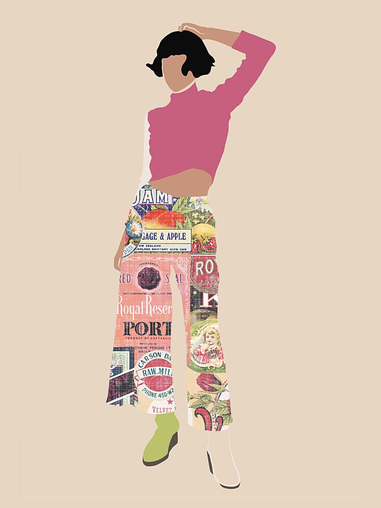 Retro Fashion Collage art print by Marja van den Hurk for $57.95 CAD