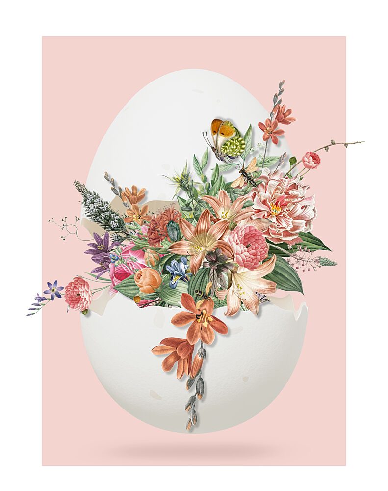 Floral Easter Egg art print by Marja van den Hurk for $57.95 CAD