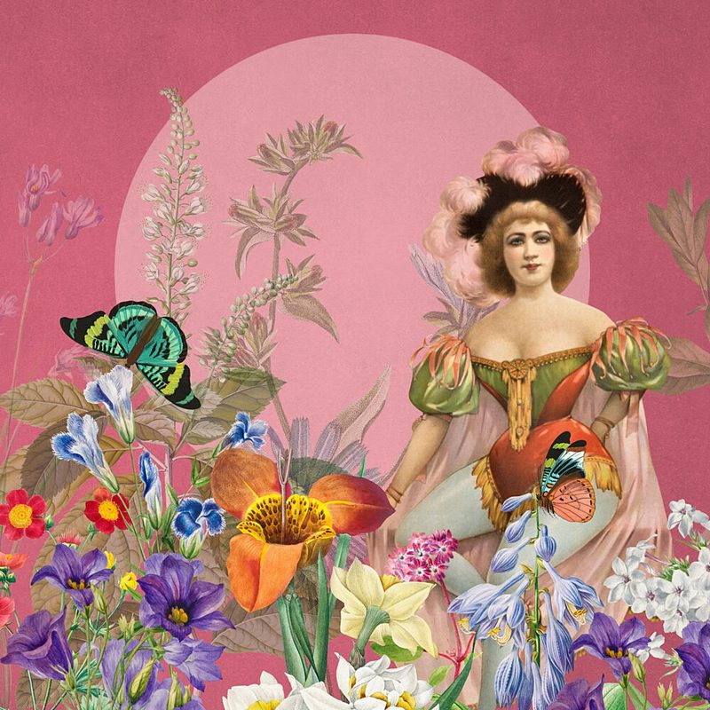 Elegant Floral Portrait art print by Marja van den Hurk for $57.95 CAD