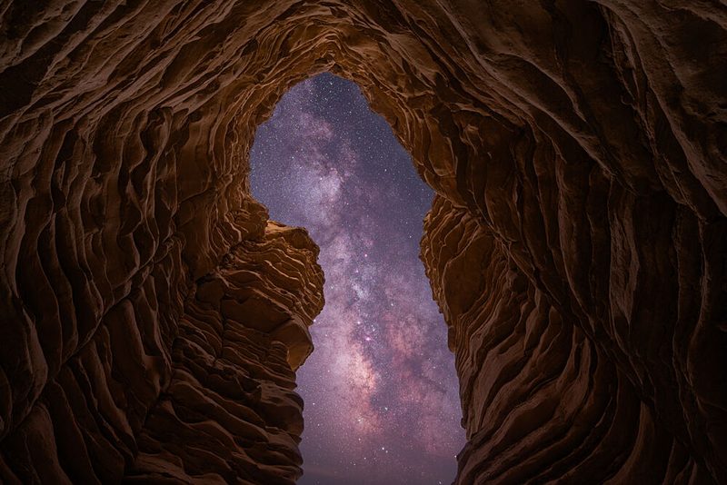 Milky Way Cave Arch art print by Simoon for $57.95 CAD