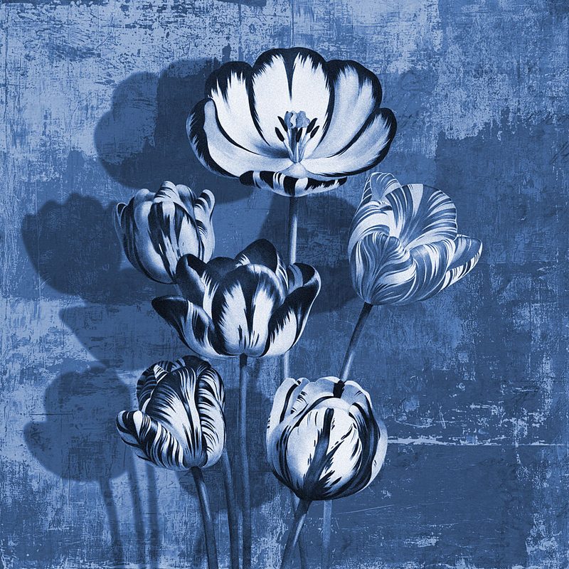 Classic Blue Tulips art print by Marja van den Hurk for $57.95 CAD