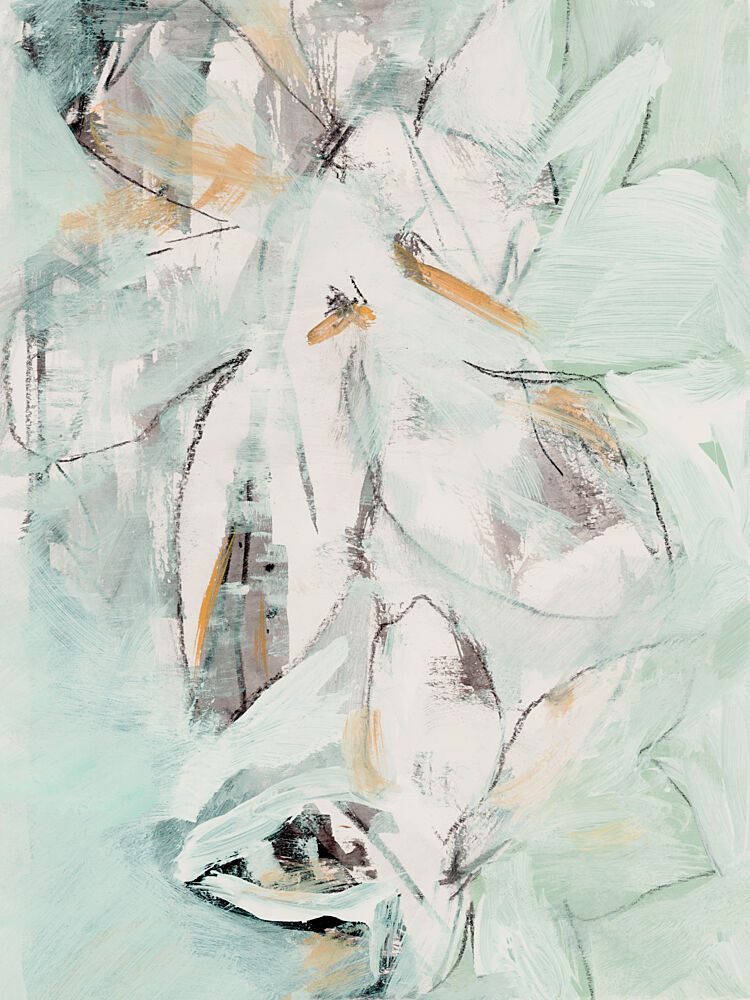Abstract Green Serenity art print by Cartissi for $57.95 CAD
